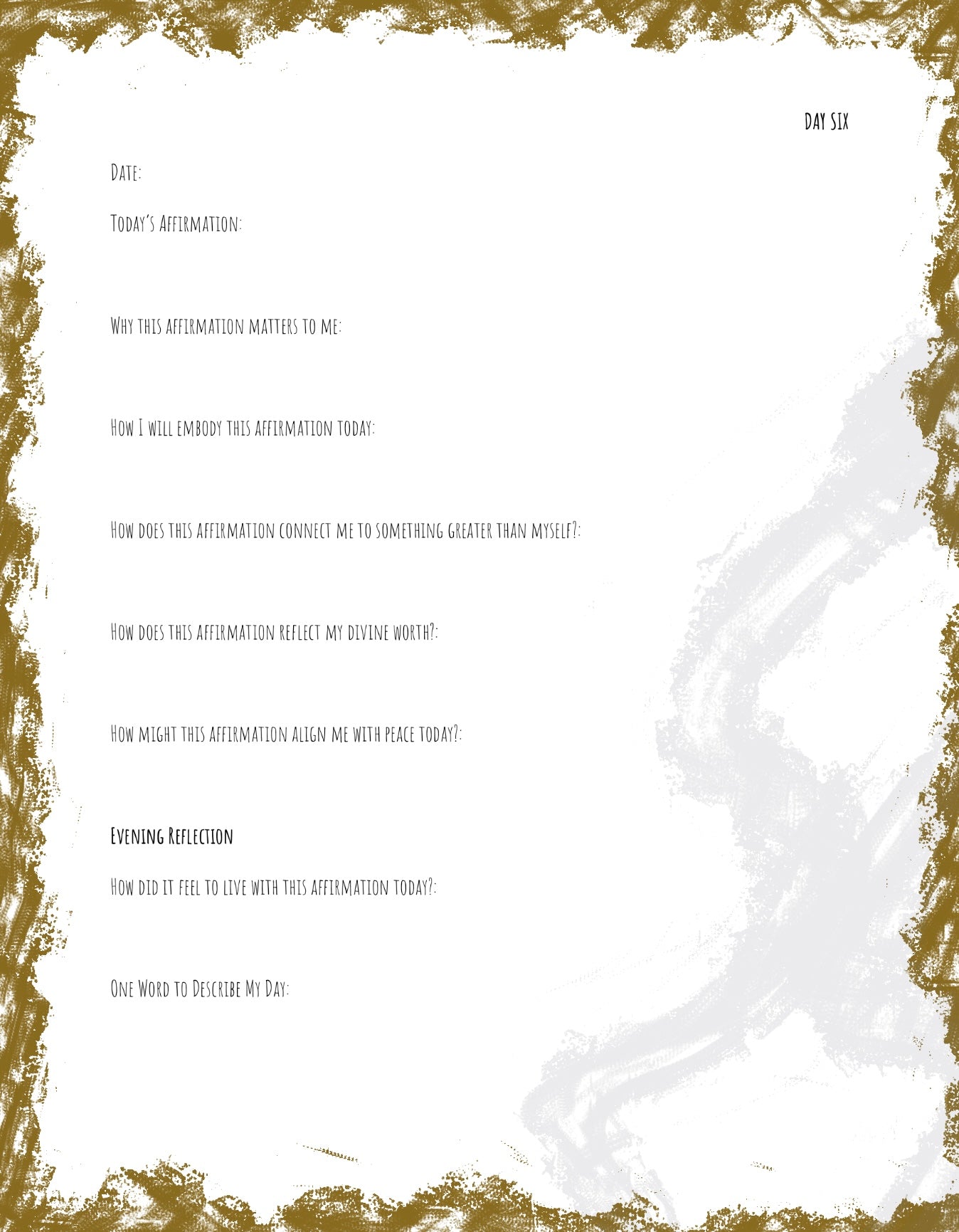 35 day Affirmation Practice Digital Journal