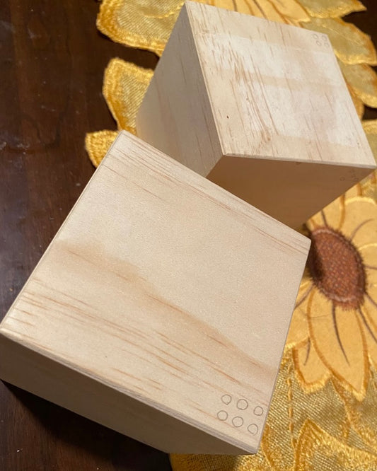 Wooden Dice - from guest blogger Ashley Beyer