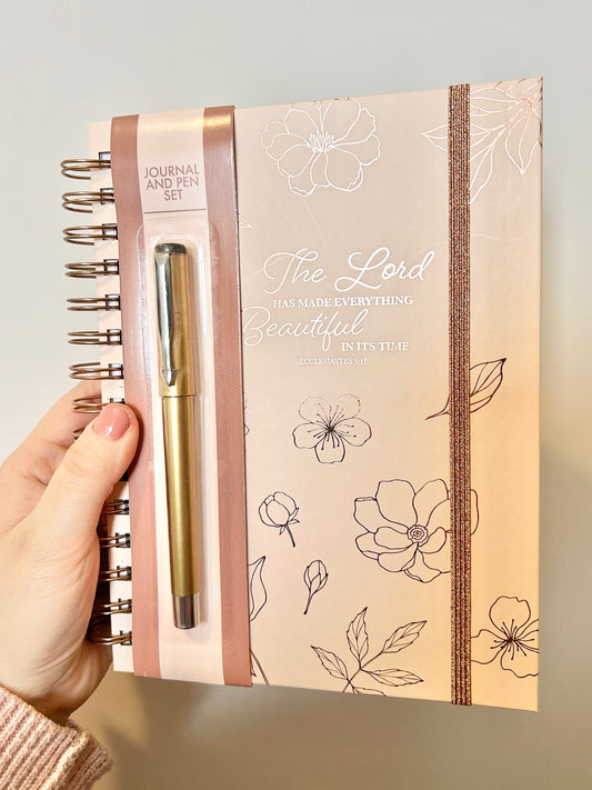 The Lord has made Everything Beautiful in its time journal with pen