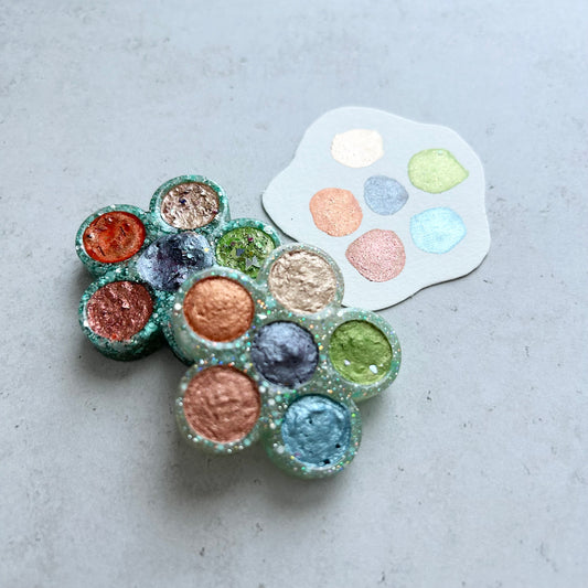 Floral Quarter Pan Palette