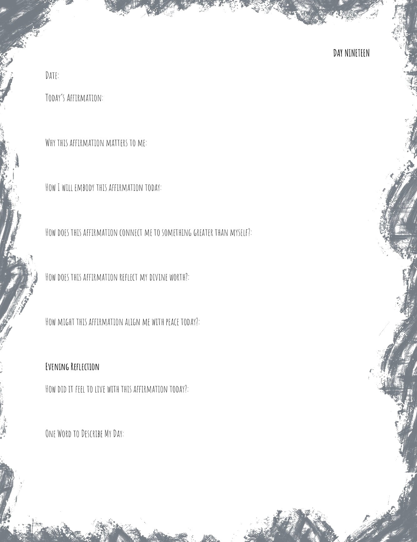 35 day Affirmation Practice Digital Journal