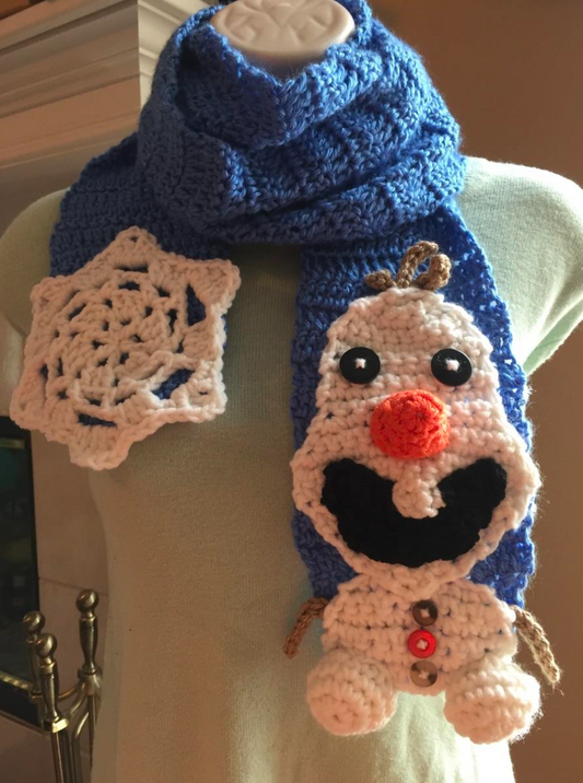 Snowman Scarf crochet pattern